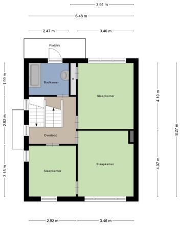 Floorplan - Bredeweg 45, 6042 GB Roermond